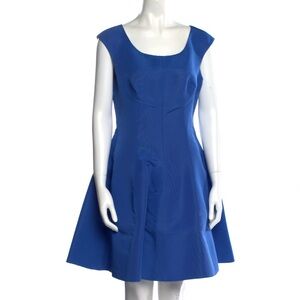 J Mendel Blue Silk Mini Dress